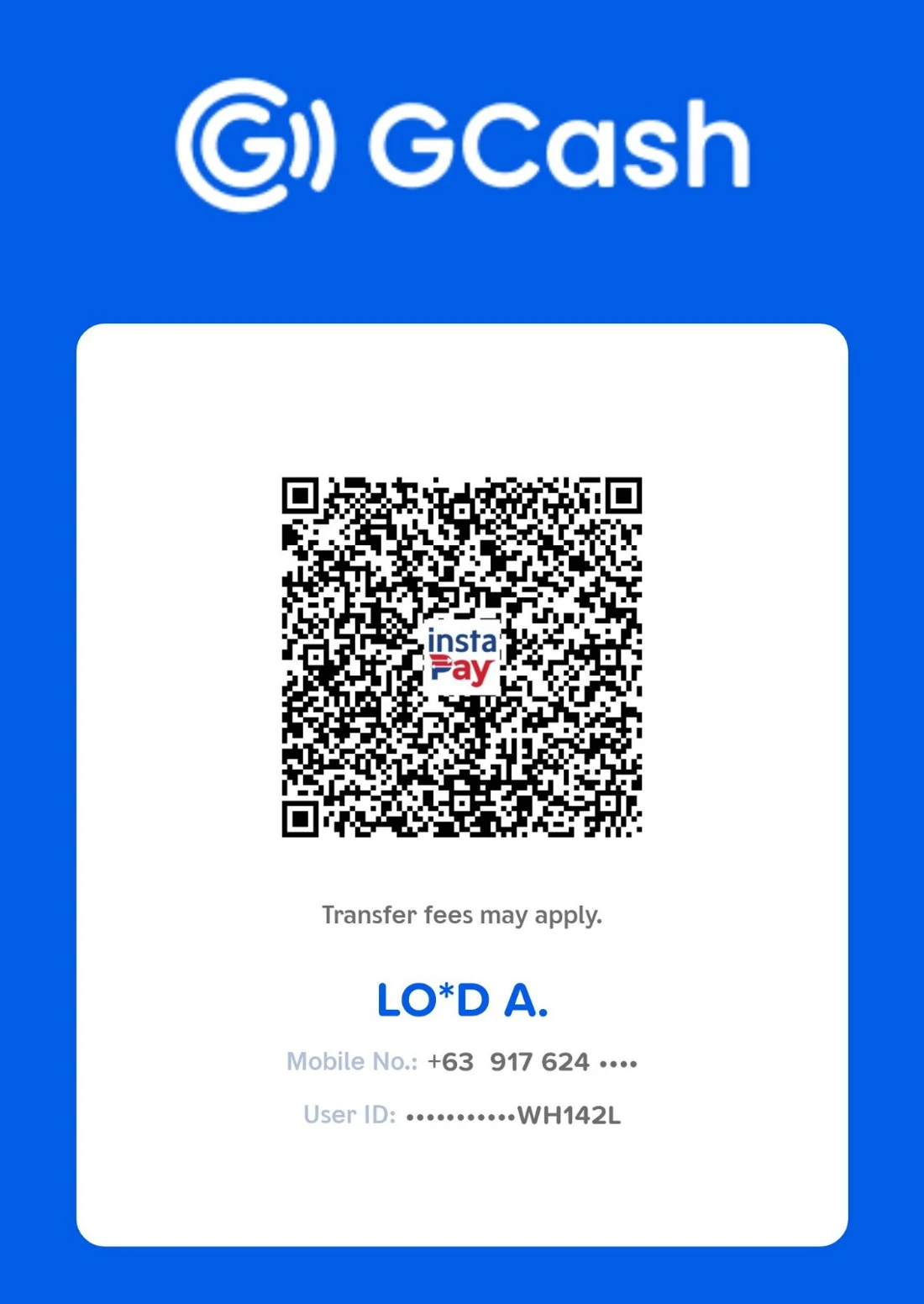 GCash QR code for Lord Alcomendras