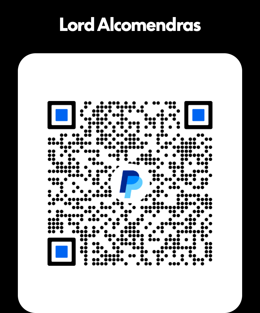 PayPal QR code for Lord Alcomendras
